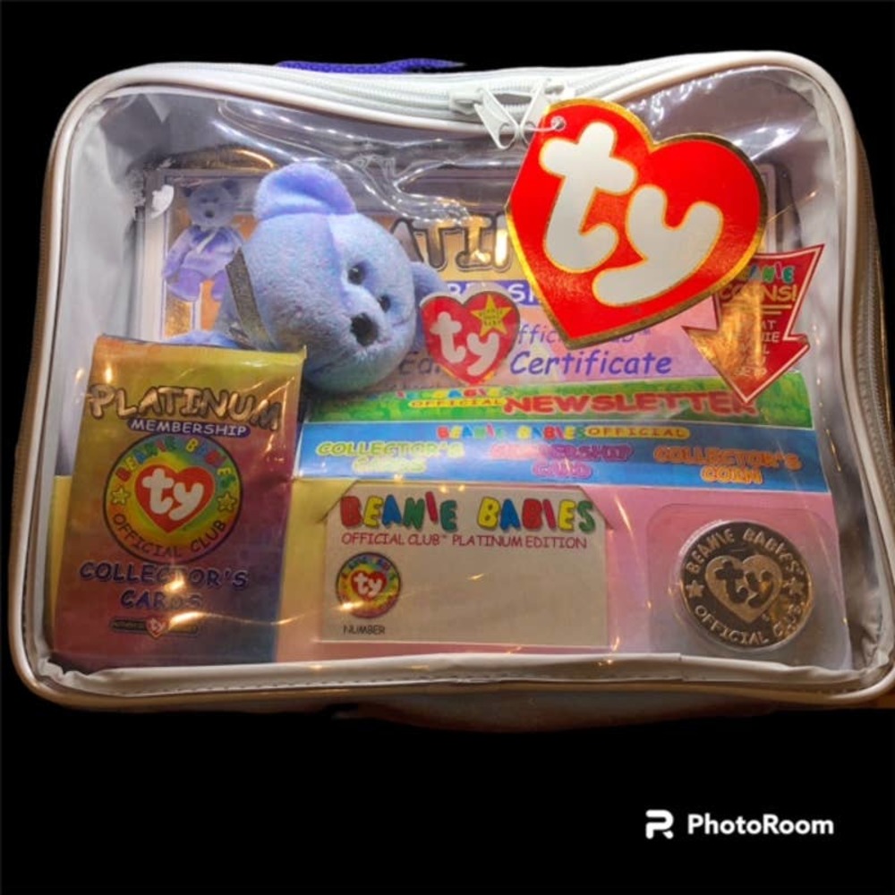 Vintage-1999-Rare-RETIRED-TY-CLUBBY-II -Beanie-Baby-PLATINUM Membership Edition